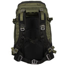 F-Stop Ajna 37L DuraDiamond backpack with padded shoulder straps and hip belt in olive green designed for multi-day gear carrying and camera bag inserts.
