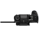 FUJIFILM Cooling Fan attached to camera top view showing controls and display