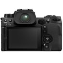 Back view of FUJIFILM X-H2 camera with XF 16-80mm lens showing LCD screen and control buttons