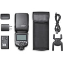 Godox V860III TTL Li-Ion flash kit with battery, charger, pouch, and USB cable for Sony cameras