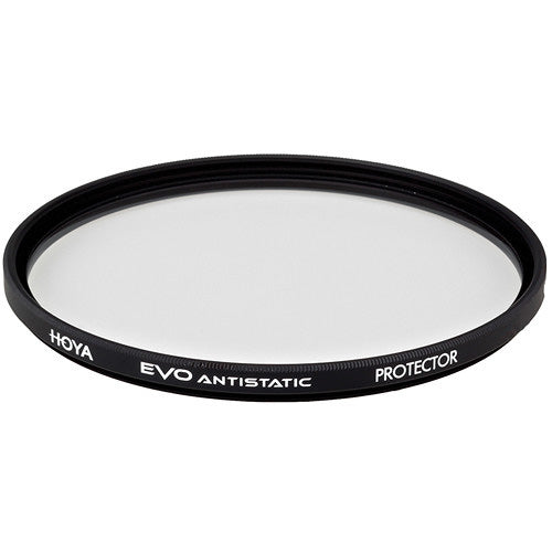 Hoya 82mm EVO Antistatic Protector Filter with clear optical glass and anti-dust coating for lens protection