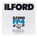 Ilford FP4+ 125 black and white 35mm film roll box with fine grain and high sharpness