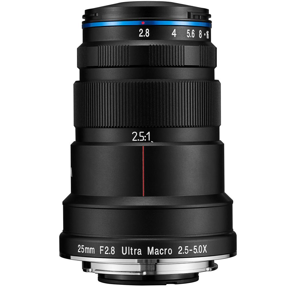 Laowa 25mm f2.8 macro lens for Canon RF with 2.5-5x magnification and compact design