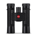 Leica 10x25 Ultravid compact black leather binoculars with sharp aspherical lenses and robust waterproof design