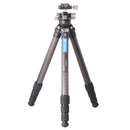 Leofoto LS-325C carbon fiber travel tripod with hard-anodized aluminum parts and twist lock system