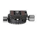 Leofoto RH-0 panning clamp with NP-50 QR plate and 360-degree horizontal rotation knob