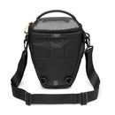 Lowepro Toploader Photo Active TLZ 50 AW black camera bag with shoulder strap and All Weather AW Cover to protect gear