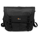 LowePro ProTactic MG 160 AW II black camera messenger bag with adjustable straps and protective flap