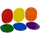 Set of six colorful rigid polycarbonate MagMod Pro Gels for flash color correction with embedded magnets