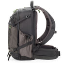 Mindshift BackLight 18L camera backpack with rear-panel access, padded waist belt, tripod mount, and multiple compartments for DSLR gear and personal items