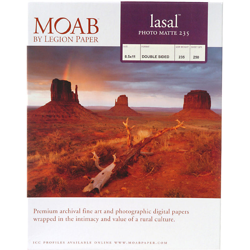 Moab 8.5x11" Lasal Photo Matte 235gsm - 250 Sheets