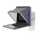 Mobifoto T1 PRO portable teleprompter with 8.5-inch display and beam-splitting glass for smartphone and camera recording.