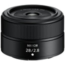 Nikkor Z 28mm f2.8 compact prime lens for Nikon Z cameras with fast f/2.8 aperture and dual stepping motors autofocus