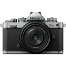 Nikon Zfc mirrorless camera with 28mm f2.8 SE lens in retro design