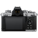 Back view of Nikon Zfc mirrorless camera with vari-angle touchscreen and control dials