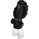 Pentax 6x21 VM WP monocular with black ergonomic design and accessories including macro stand and smartphone adapter