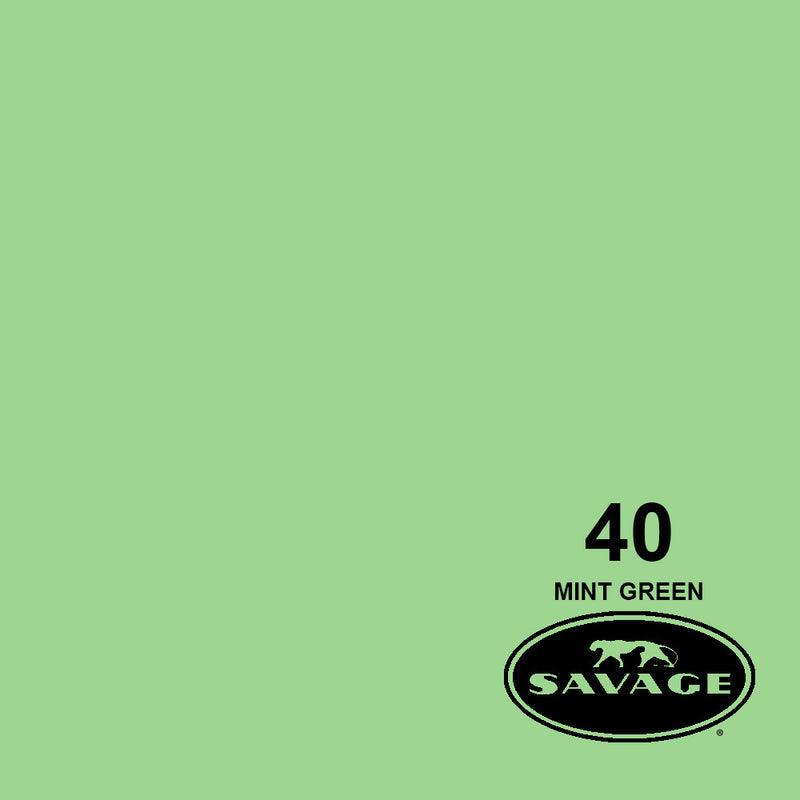 Savage 107"x12 Yards Seamless Paper Background - Mint Green