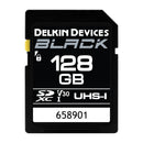 Delkin Black 128GB SDXC 90MB/s UHS I V30 Memory Card