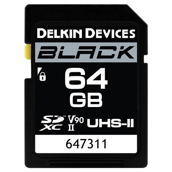Delkin Black 64GB SDHC UHS-II V90 U3