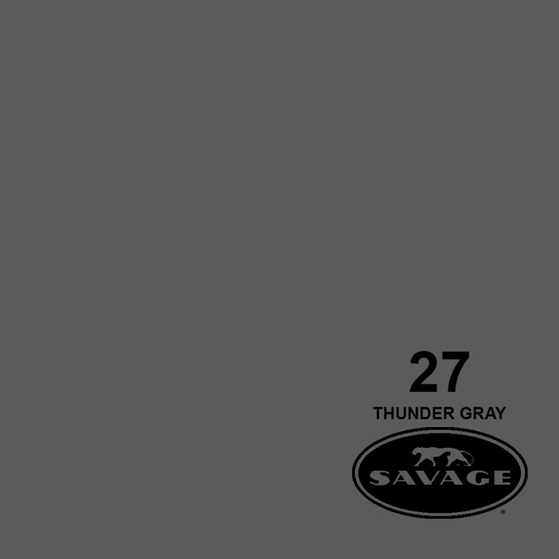 Savage 86"x12 Yards Seamless Paper Background - Thunder Grey