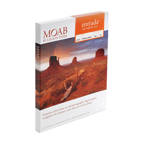 Moab 8.5" x 11" Entrada Rag Bright 300GSM - 100 Sheets