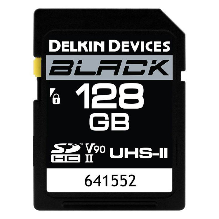 Delkin Black 128GB SDHC UHS-II V90 U3