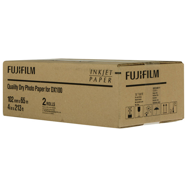Fujifilm 4"x213' Inkjet Photo Paper for DX100 Printer - Glossy, 2 Rolls