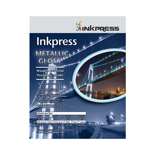 Inkpress 8.5"x11" Metallic 255gsm - 50 Sheets