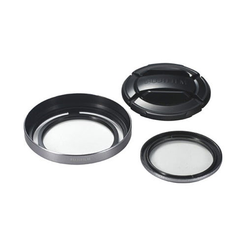 Fujifilm LHF-X20 Lens Hood & Filter - Silver