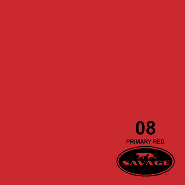 Savage 107"x12 Yards Seamless Paper Background - Primary Red
