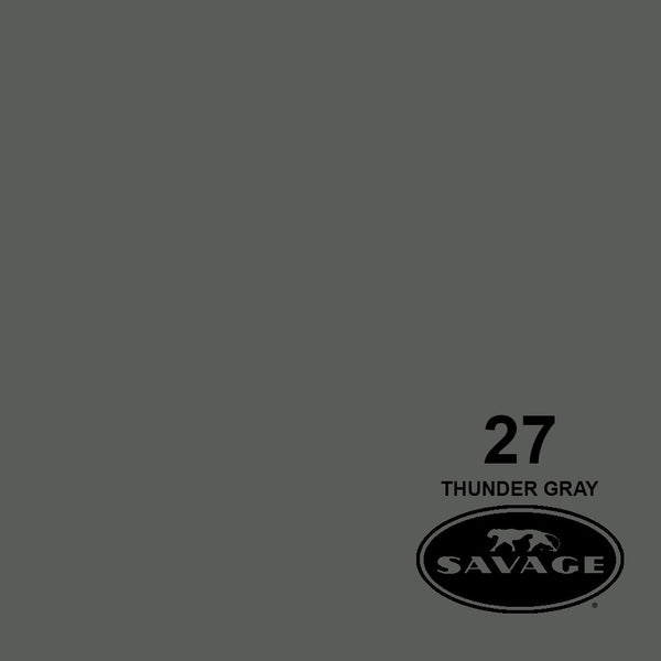 Savage 107"x12 Yards Seamless Paper Background - Thunder Grey