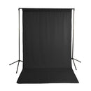 Savage 5x9' Wrinkle Resistant Seamless Background - Black