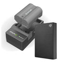 Re-Fuel EN-EL15 battery charger kit with Seagate One Touch 1TB portable hard drive bundle