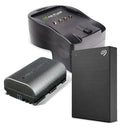 Re-Fuel LP-E6 Battery Charger Kit with Seagate One Touch 1TB Portable HDD storage bundle