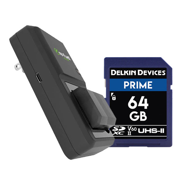 Re-Fuel NP-FW50 Kit and Delkin Prime 64GB SDXC II 2000X V60 UHS-II Bundle