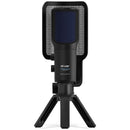 RØDE NT-USB+ professional USB studio microphone with cardioid condenser capsule and pop filter on desktop stand