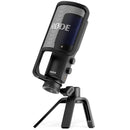 RØDE NT-USB+ professional USB condenser microphone with pop filter and desktop stand