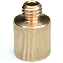 Rycote Brass 3/8" male to 5/8" female thread adapter for audio equipment attachments