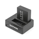 Safari Dual Battery Charger with SAFARIBP battery for fast charging