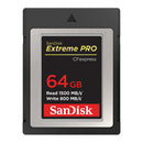 Sandisk Extreme Pro 64GB CFexpress Type B card with 1500MB/s read and 800MB/s write speeds for 4K video recording