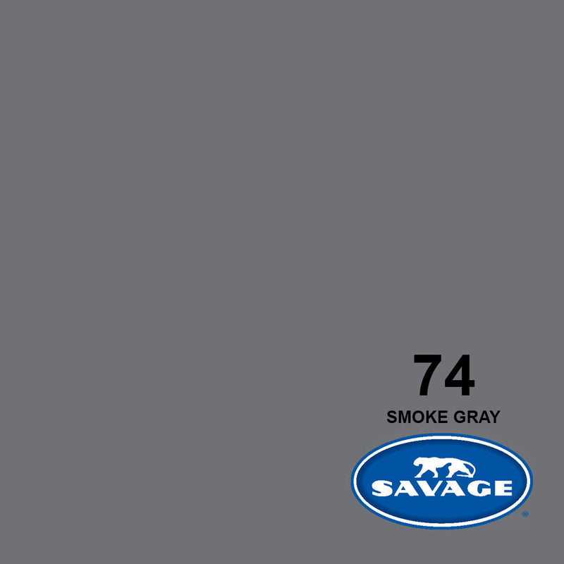 Savage 86"x12 Yards Seamless Paper Background - Smoke Grey