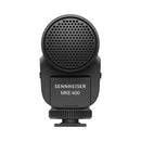 Sennheiser MKE 400 compact directional shotgun microphone with built-in wind protection and headphone output