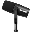 Shure MV7X podcast microphone with XLR connection and voice isolation technology for clear vocal recording