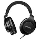 Shure SRH440A Professional Studio Headphones black closed-back over-ear design with padded headband and detachable cable