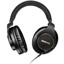 Shure SRH840A professional studio headphones with padded headband, 40mm neodymium drivers, and detachable cable for accurate sound and comfort
