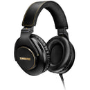 Shure SRH840A professional studio headphones with padded headband, 40mm neodymium drivers, and detachable cable for precise audio monitoring