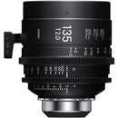 Sigma Cine 135mm T2 FF PL professional cine lens with T2 aperture and focus markings