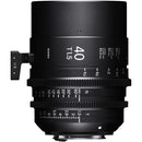 Sigma Cine 40mm T1.5 FF PL cine lens with high resolution, compact design, and splash-proof construction