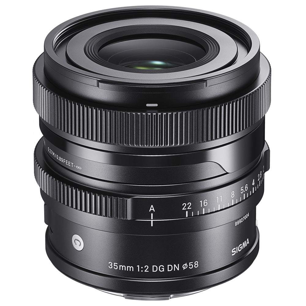 Sigma I Series 35mm f2 DG DN Contemporary lens for mirrorless cameras with compact design and high optical performance