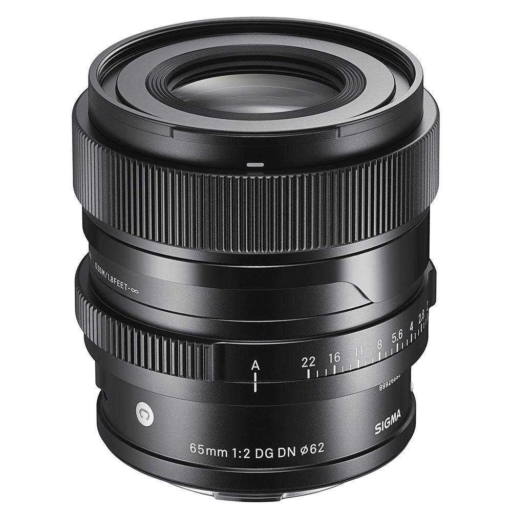 Compact Sigma I Series 65mm f2 DG DN Contemporary lens for mirrorless cameras with all-metal body and high optical performance